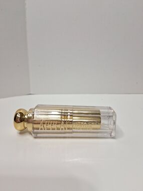 Clear Acrylic Lipstick Case with Gold Accents - Clear/Gold